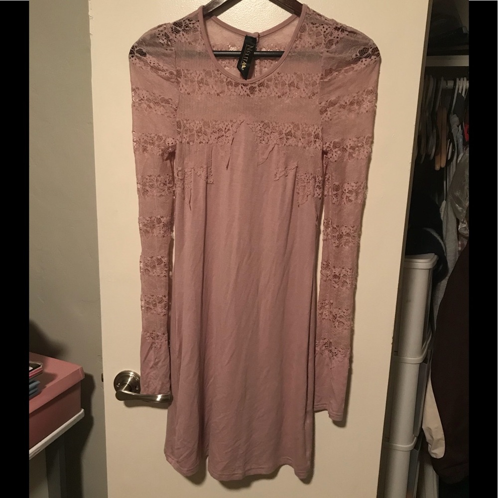 Long sleeve lace dress